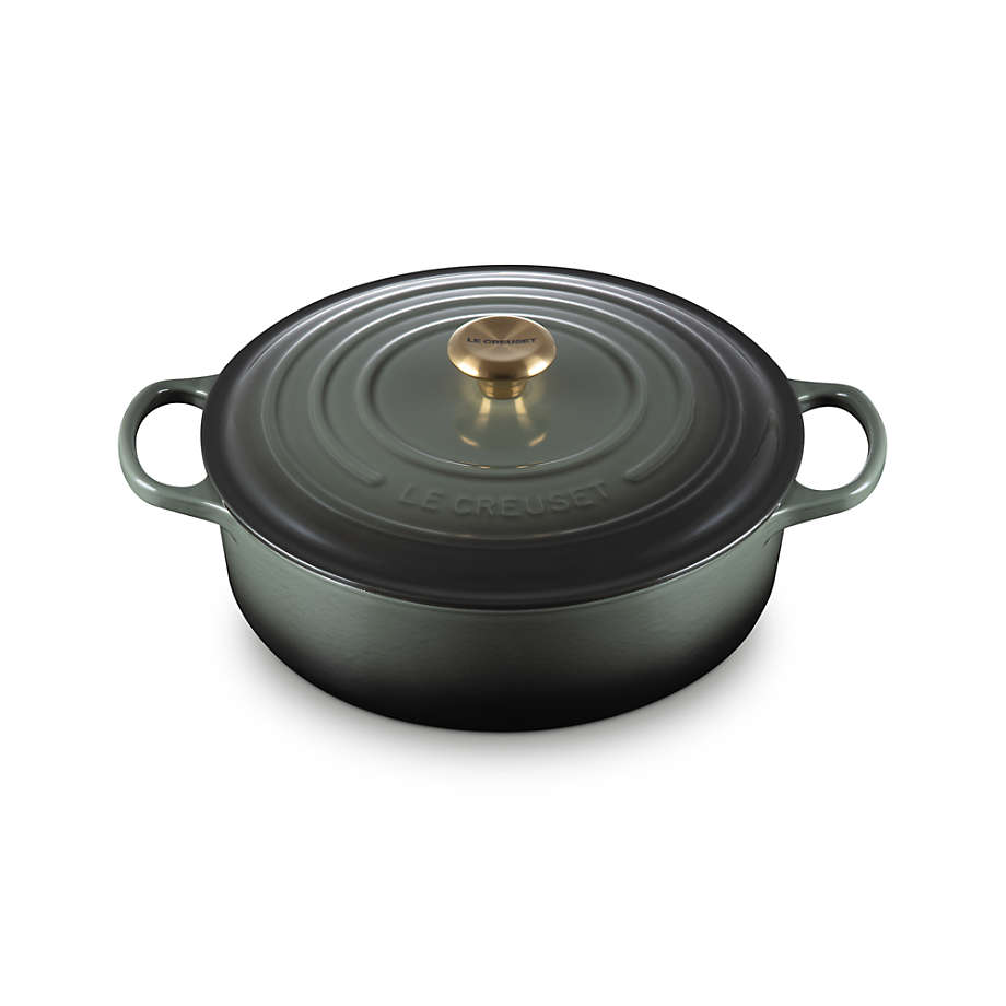 Le Creuset Thyme 6.75-Qt. Round Wide Dutch Oven + Reviews | Crate & Barrel