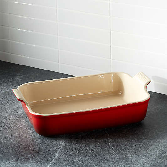 Le Creuset ® Heritage 4-Qt. Cerise Rectangular Baking Dish, 12x9"