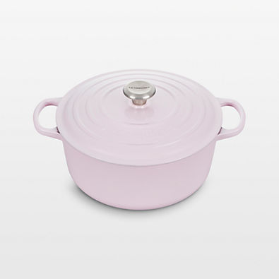 View Le Creuset ® Signature 7.25-Qt. Shallot Enameled Cast Iron Round Dutch Oven details