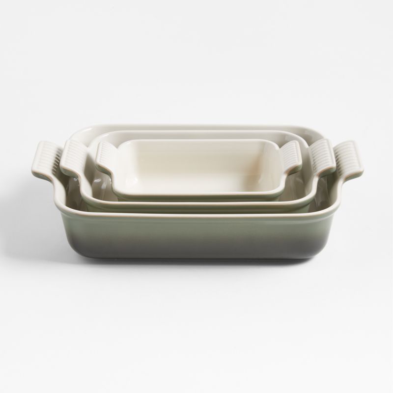 Le Creuset ® Heritage Thyme Rectangular Dishes, Set of 3 - image 2 of 3