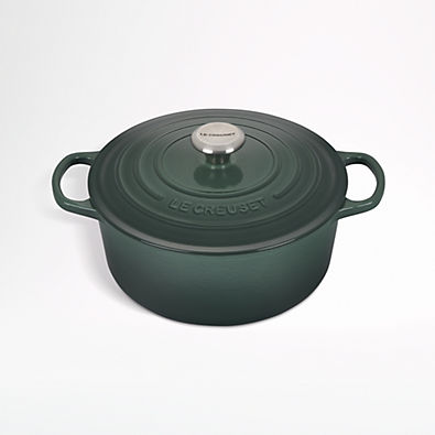 View Le Creuset ® Signature 5.5-Qt. Artichaut Enameled Cast Iron Round Dutch Oven details