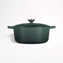 Le Creuset Signature Round 7.25-Qt. Artichaut Green Enameled Cast Iron Dutch Oven with Lid + Reviews | Crate & Barrel
