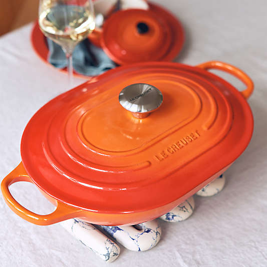 Le Creuset ® 3.75-Qt. Flame Enameled Cast Iron Covered Oval Casserole Dish