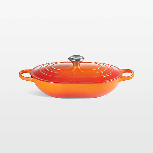 Le Creuset ® 3.75-Qt. Flame Enameled Cast Iron Covered Oval Casserole Dish