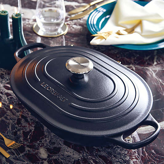 Le Creuset ® 3.75-Qt. Licorice Enameled Cast Iron Covered Oval Casserole Dish