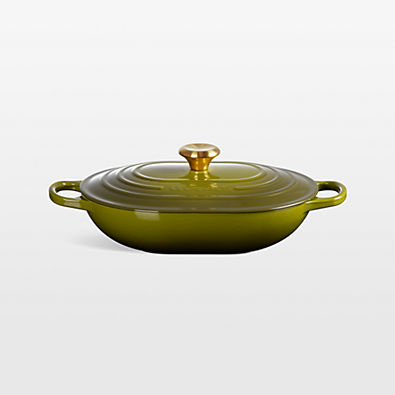 View Le Creuset ® 3.75-Qt. Olive Enameled Cast Iron Covered Oval Casserole Dish details
