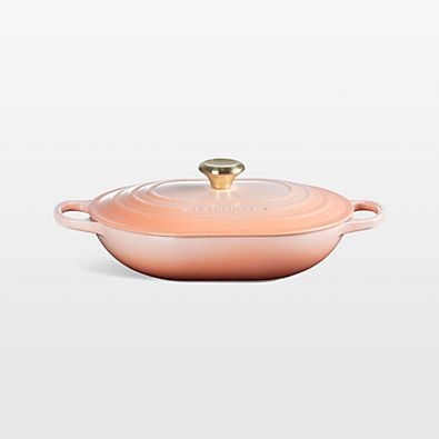 View Le Creuset ® 3.75-Qt. Peche Enameled Cast Iron Covered Oval Casserole Dish details