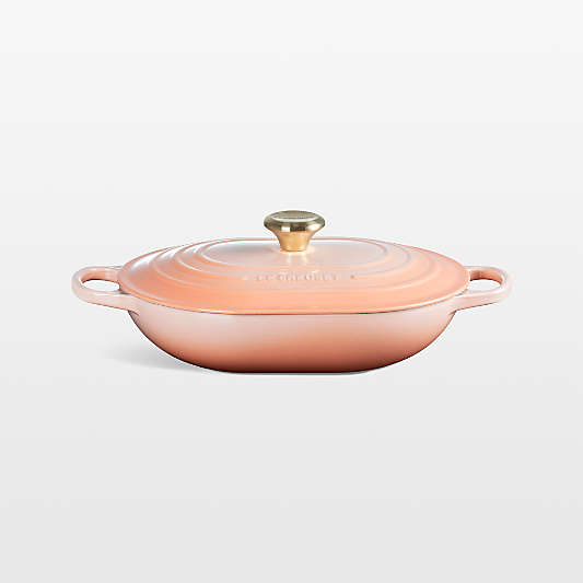 Le Creuset ® 3.75-Qt. Peche Enameled Cast Iron Covered Oval Casserole Dish