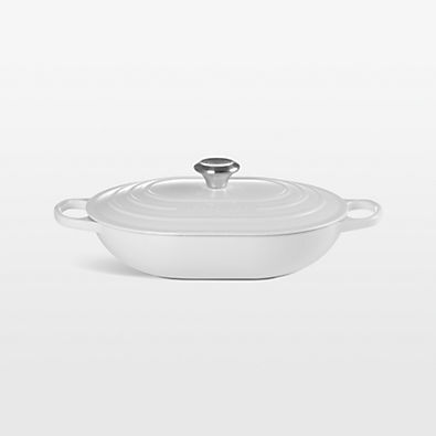 View Le Creuset ® 3.75-Qt. White Enameled Cast Iron Covered Oval Casserole Dish details