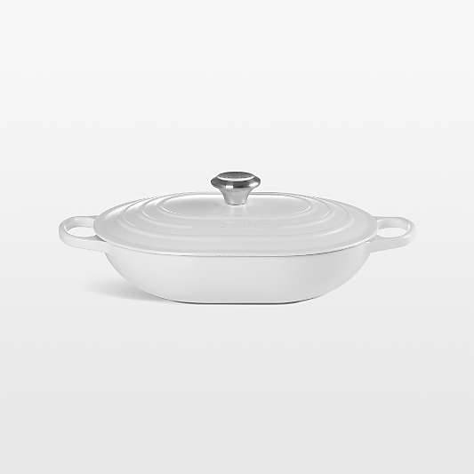 Le Creuset ® 3.75-Qt. White Enameled Cast Iron Covered Oval Casserole Dish