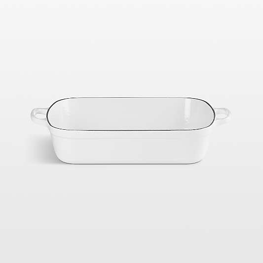 Le Creuset ® Signature 5.25-Qt. White Enameled Cast Iron Rectangular Roaster