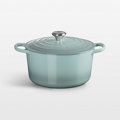 View Le Creuset ® Signature 6.5-Qt. Sea Salt Enameled Cast Iron Deep Round Dutch Oven details