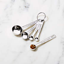 Le Creuset 5-Piece Stainless Steel Measuring Spoon Set + Reviews | Crate & Barrel