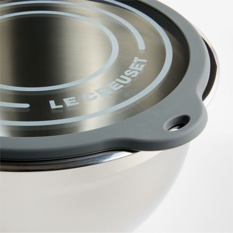 Le Creuset Stainless Steel Mixing Bowls with Glass Lids, Set of 3 - image 2 of 3