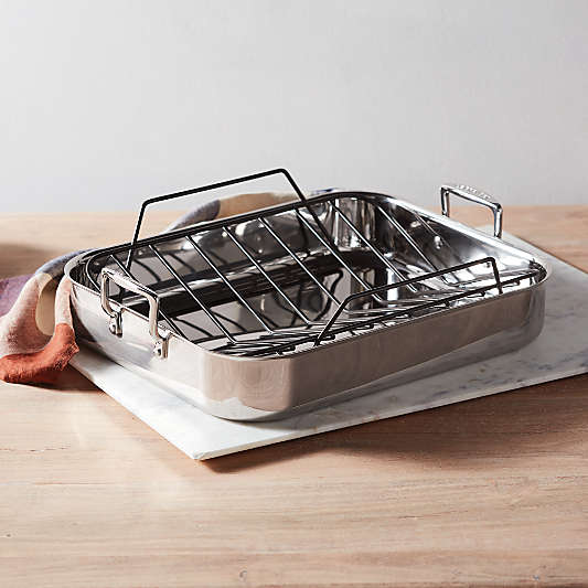 Le Creuset ® 18" x 14" Stainless Steel Roasting Pan with Rack