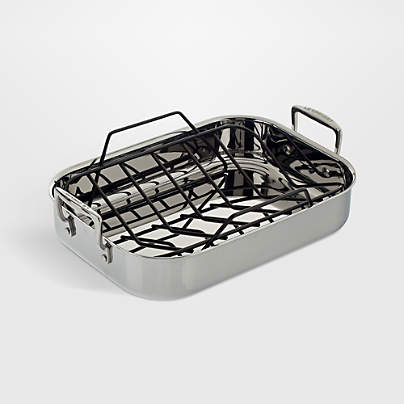 Le Creuset ® 16" x 10" Stainless Steel Roasting Pan with Rack