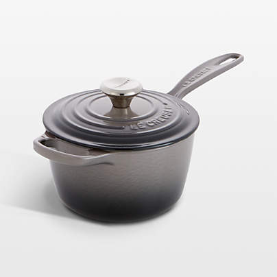 Le Creuset ® Signature 1.75-Qt. Oyster Grey Enameled Cast Iron Saucepan with Lid