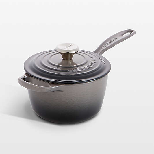 Le Creuset ® Signature 1.75-Qt. Oyster Grey Enameled Cast Iron Saucepan with Lid