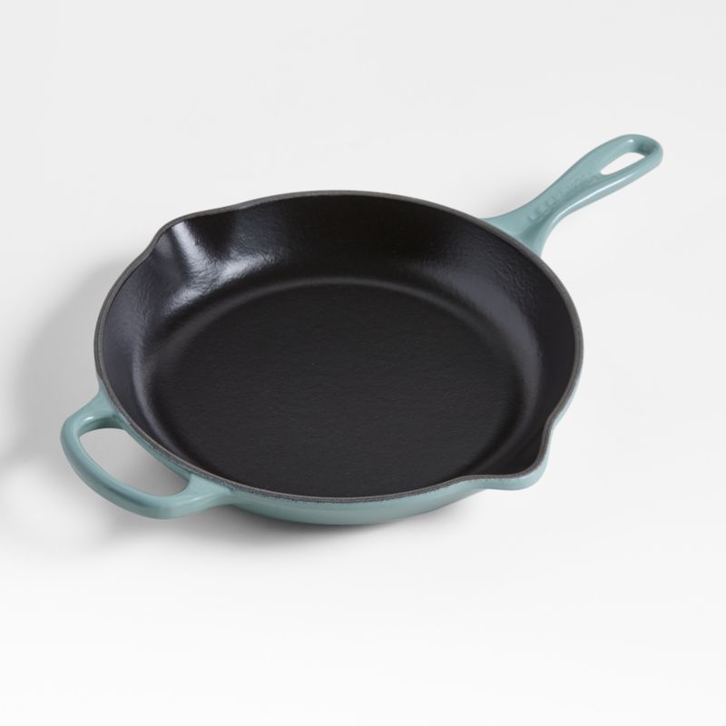 Le Creuset 10.25 Square Signature Cast Iron Grill Skillet | Sea Salt