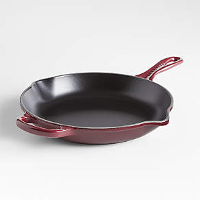 Enameled Cast Iron Skillet with Lid