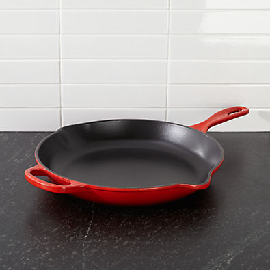View Le Creuset ® Signature 11.75" Cerise Enameled Cast Iron Skillet details