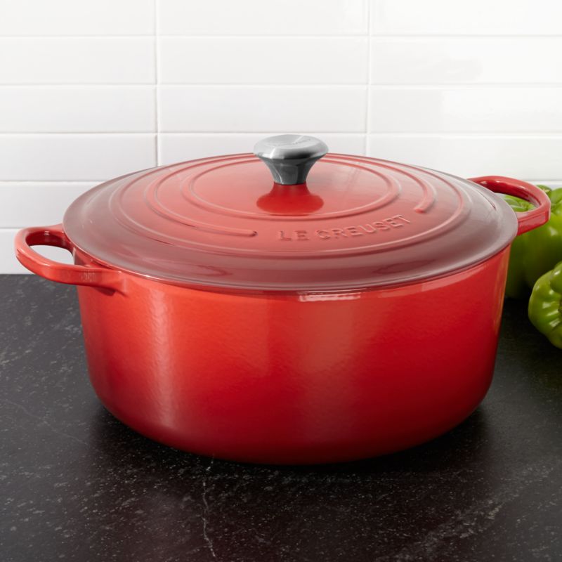 Le Creuset ® Signature 13.25-Qt. Cerise Enameled Cast Iron Round Dutch Oven - image 1 of 8