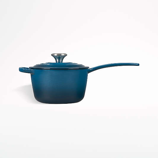 Le Creuset ® Signature 1.75-Qt. Deep Teal Enameled Cast Iron Saucepan with Lid