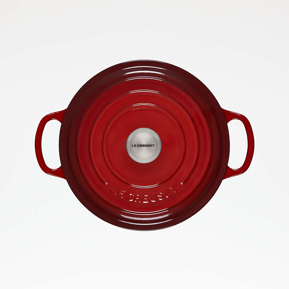 Le Creuset Signature Round Licorice Black Enameled Cast Iron Dutch Ovens  with Lids, Crate & Barrel