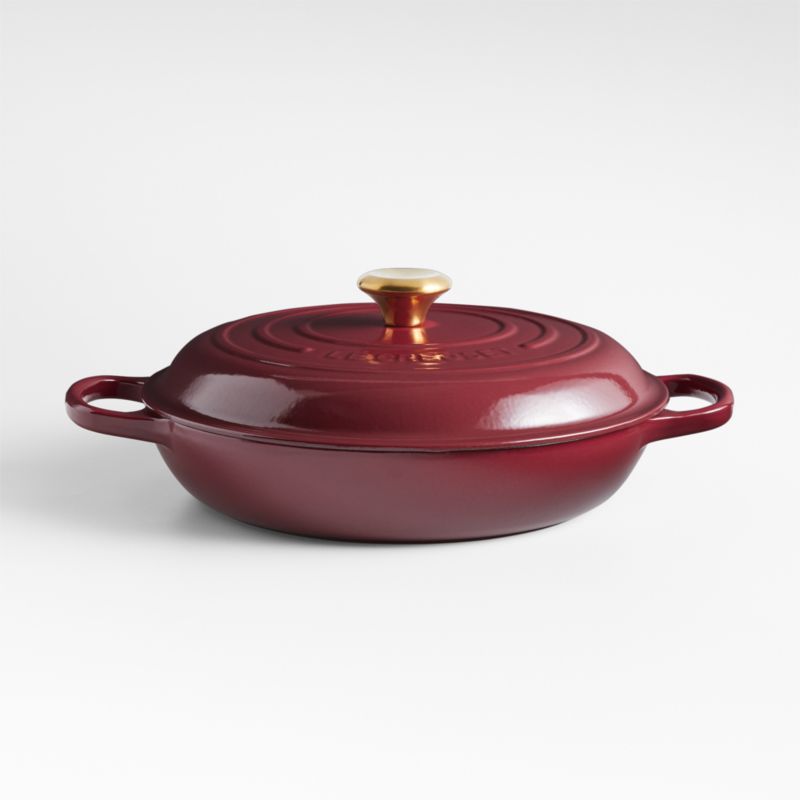 Le Creuset Enameled Cast Iron Olive Branch Braiser, 3 1/2-Qt.