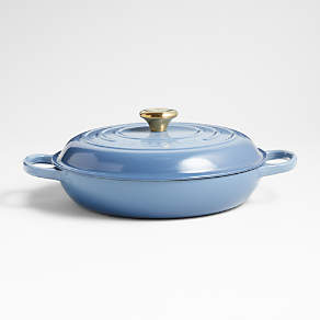 Le Creuset Signature Round Licorice Black Enameled Cast Iron Dutch Ovens  with Lids, Crate & Barrel