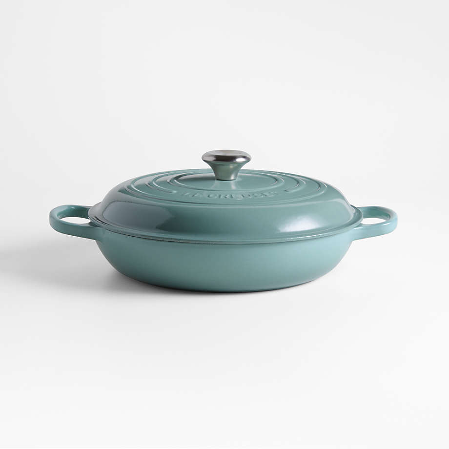 Staub Cast Iron 3.5-qt Braiser with Glass Lid - Turquoise