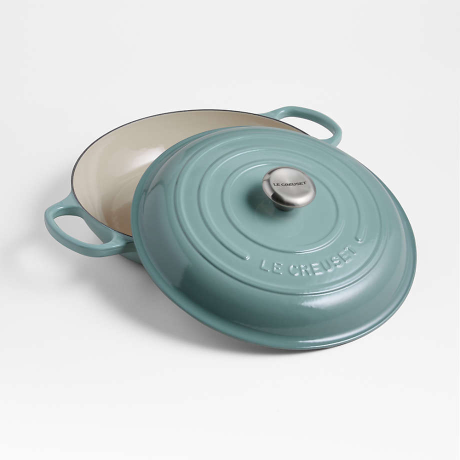 Le Creuset Signature 3.5-Qt. Chambray Blue Enameled Cast Iron Braiser Everyday Pan