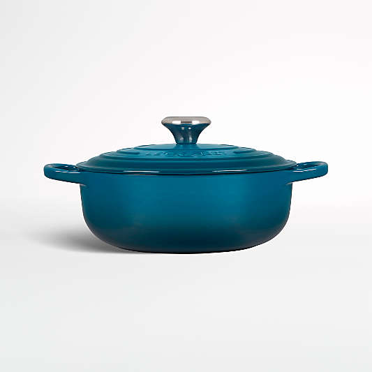 Le Creuset ® Signature 3.5-Qt. Deep Teal Enameled Cast Iron Sauteuse Pan