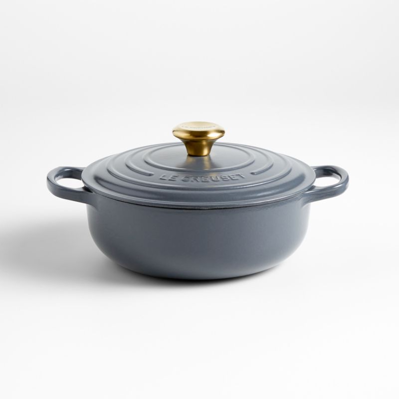 Le Creuset Signature 3.5-Qt.Graphite Sauteuse Oven + Reviews | Crate ...