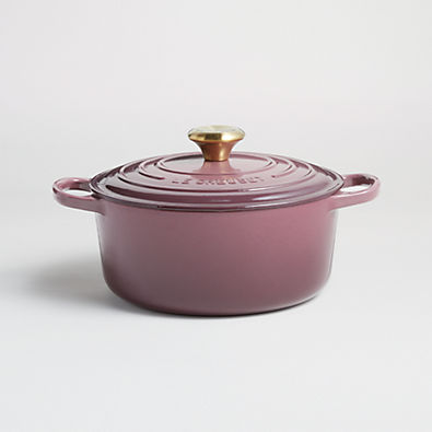 View Le Creuset ® Signature 4.5-Qt. Fig Enameled Cast Iron Dutch Oven details