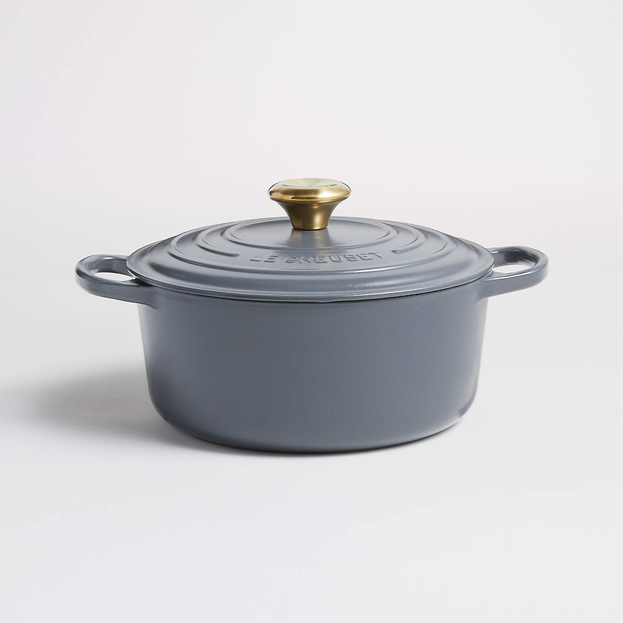 Le Creuset Signature Round 4.5-Qt. Graphite Grey Enameled Cast Iron ...