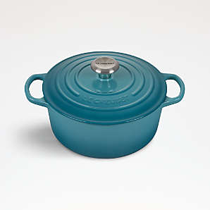 Caribbean Blue Signature 15.5 Qt Oval Dutch Oven | Le