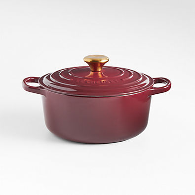View Le Creuset ® Classic 5.5-Qt. Rhône Enameled Cast Iron Dutch Oven details