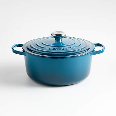 Le Creuset Signature 9.5-Qt. Cerise Red Enameled Cast Iron Oval Dutch ...