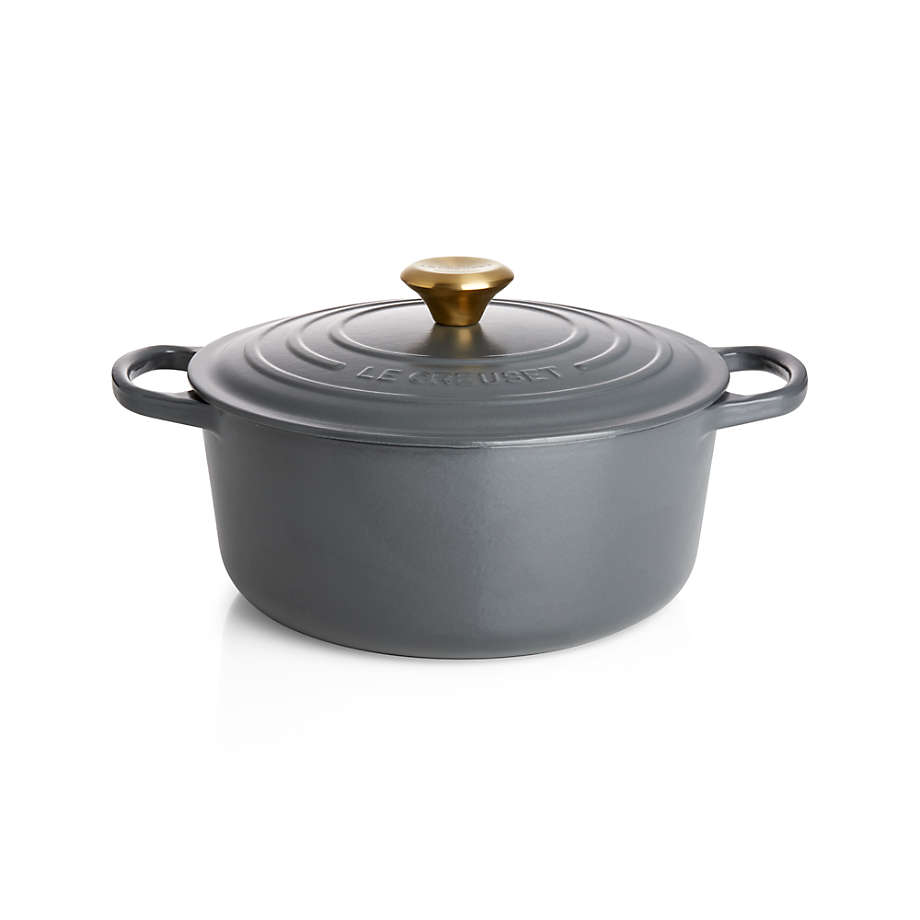 My 1st Le Creuset purchase at the SF Premium Outlet Store for only $162  before tax! A 5.5 qt Dutch oven in Gris. : r/LeCreuset