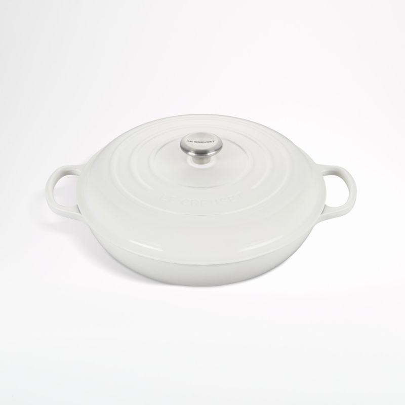 Le Creuset ® Signature 5-Qt. White Enameled Cast Iron Braiser