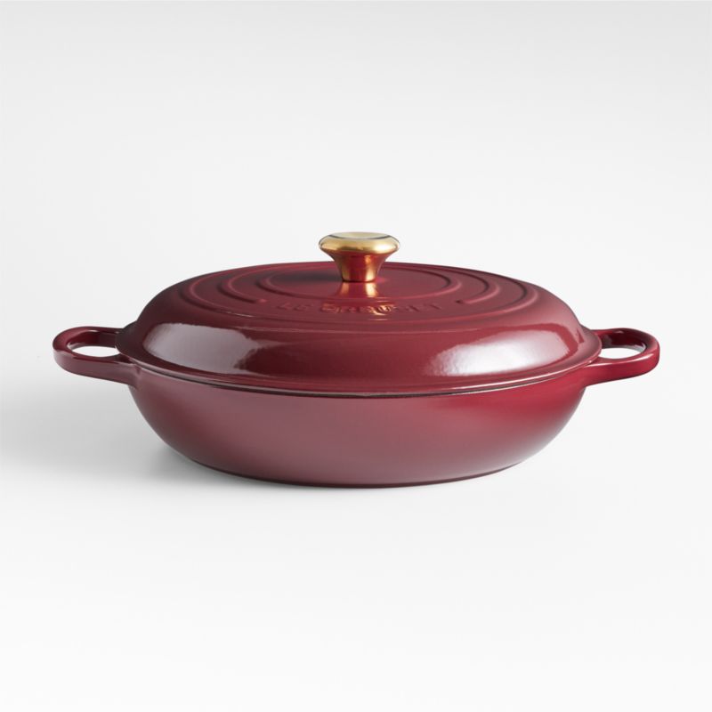 Le Creuset Signature 5-Qt. Chambray Blue Enameled Cast Iron Braiser Everyday  Pan + Reviews, Crate & Barrel