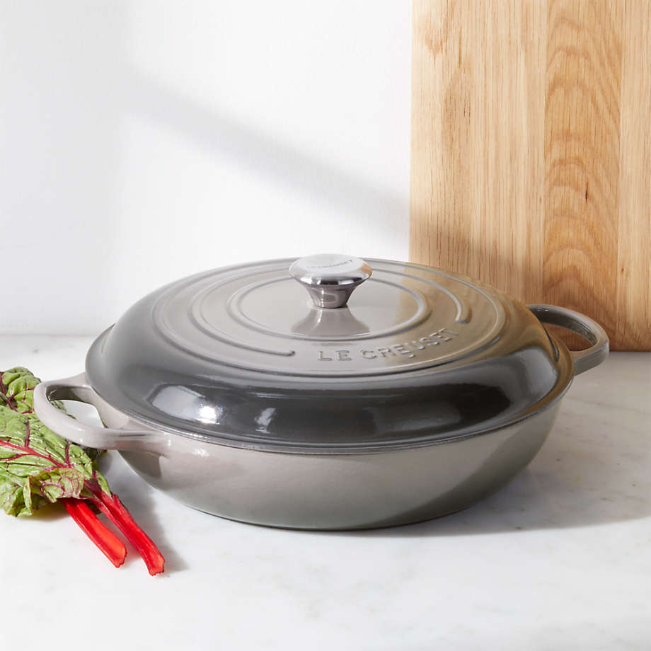 Le Creuset Signature Oyster 5Qt. Braiser + Reviews Crate & Barrel