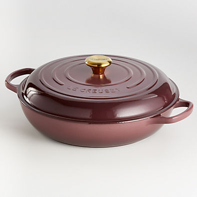 View Le Creuset Signature 5-Qt. Fig Enameled Cast Iron Everyday Pan details