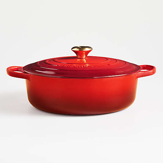 Le Creuset ® Signature 6.75-Qt. Gold Collection Cerise Round Wide Dutch Oven