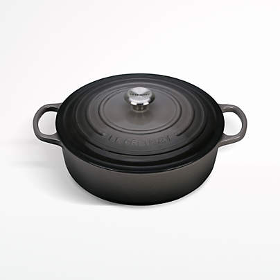 Le Creuset Cream 6.75-Qt. Round Wide Dutch Oven + Reviews | Crate & Barrel