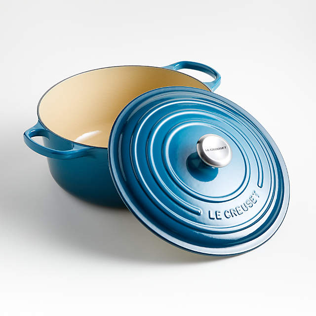 Induction-Ready Cast Aluminum Dutch Oven, Blue, 7Qts