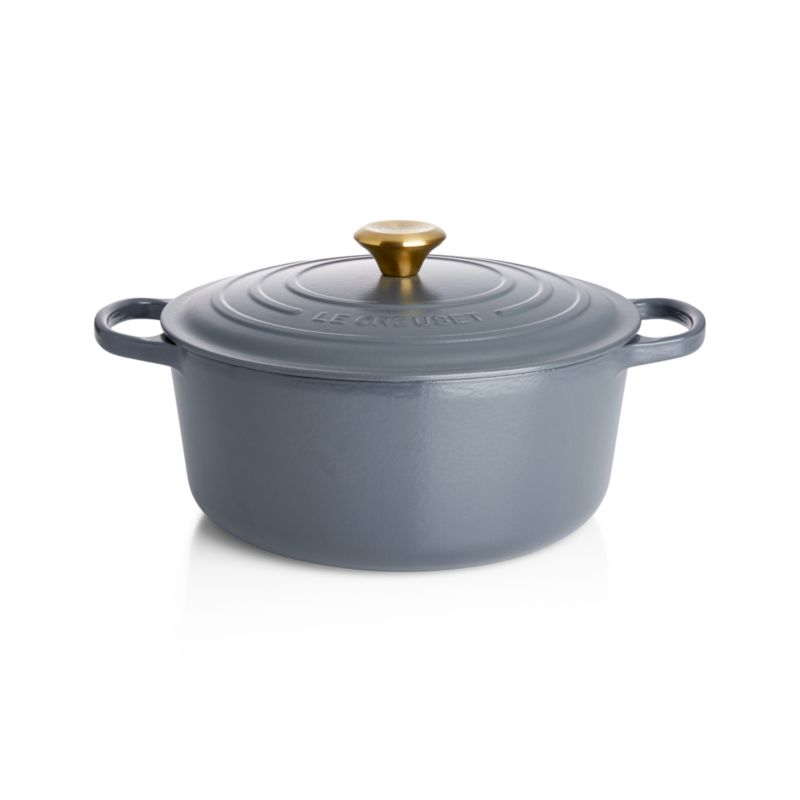 Le Creuset Signature Round 7.25-Qt. Graphite Grey Enameled Cast Iron ...