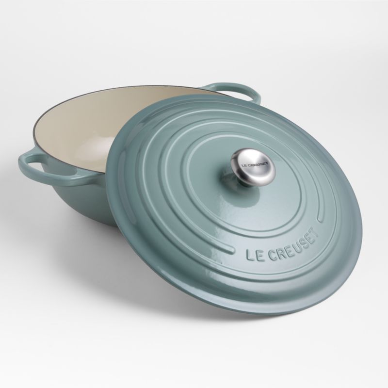 Le Creuset Signature Sea Salt 7.5-Qt. Enameled Cast Iron Chef Oven ...