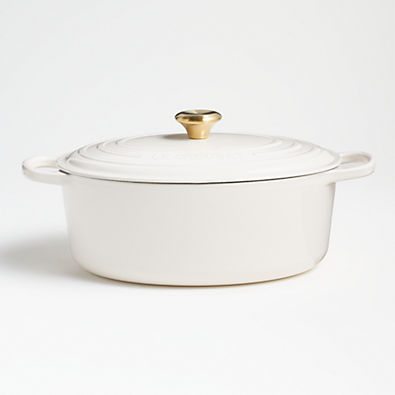 View Le Creuset ® Cream Signature 8-Qt. Oval Dutch Oven details